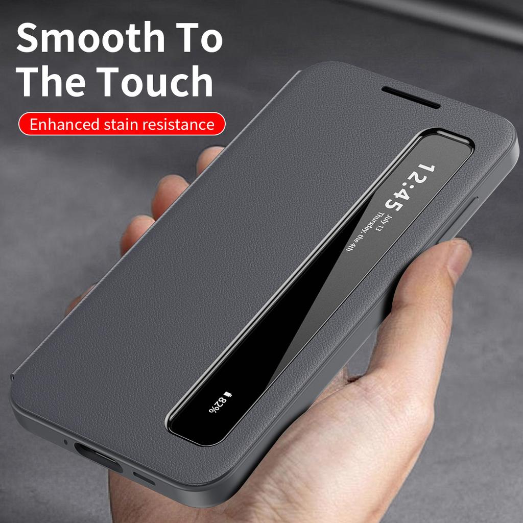 S26FE, Smart Window Case, APP Wake Up/Sleep, Wallet Phone Card Cover For Samsung Galaxy S26 FE Card Pocket Holder