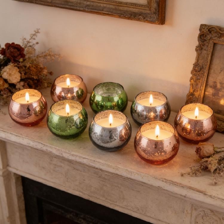 Стеклянные подсвечники для votive свечей, подсвечники для чайных свечей, Декор для центра стола на Дивали, Рождество, Подарок