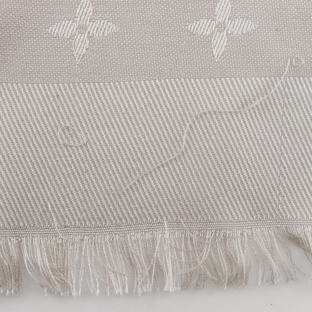 Louis Vuitton Шоал монограмма Шарф M71336 Серая шелковая Женский Б/у