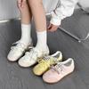 Leather Women's Spring New Flat-bottomed Casual Board Shoes Sports Shoes Versatile Soft-soled Comfortable Little White Shoes