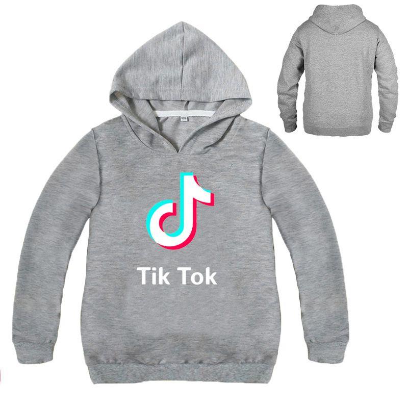 Детский свитшот с буквами Tik Tok, худи с длинным рукавом, модные пуловеры