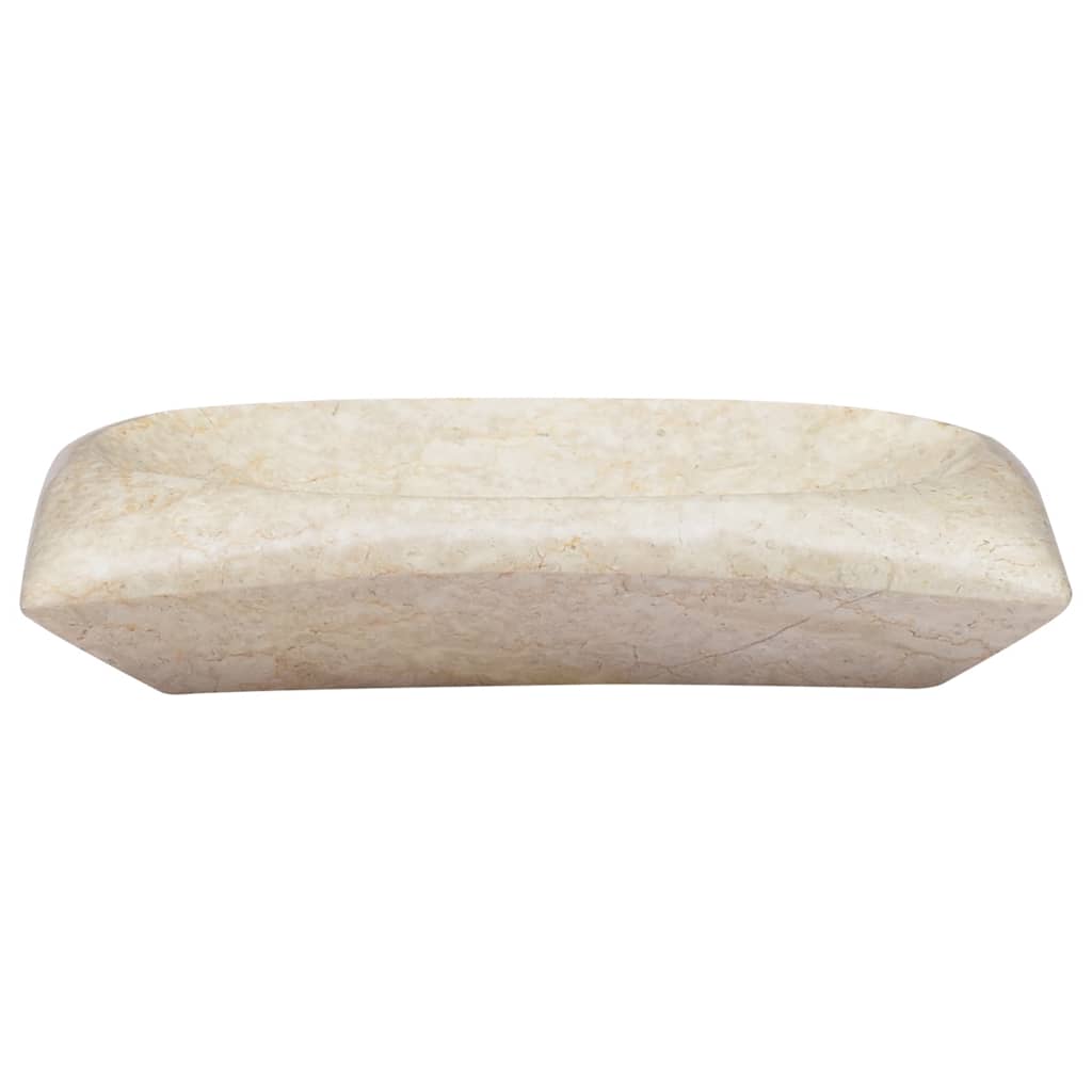 Cream Washbasin 50 x 35 x 10 cm Marble