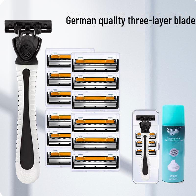 Мужская трехслойная ручная бритва из нержавеющей стали