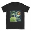 Men's Glorp Funny Alien Cat Brainrot Meme T Shirts Pure Cotton Clothes Crazy Short Sleeve O-Neck Oversized High Quality Soft Tee