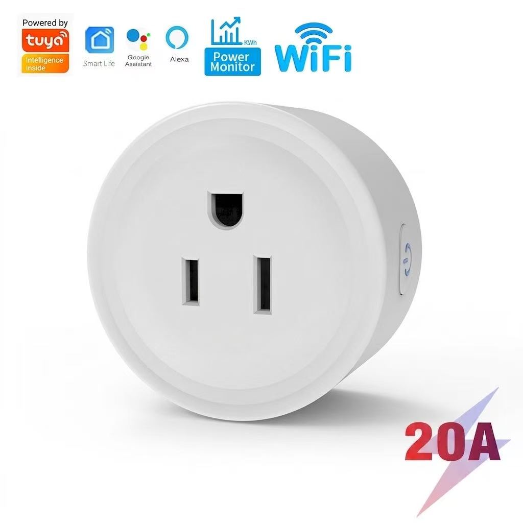 Умная Wi-Fi розетка ZFSZ - Беспроводная розетка с дистанционным управлением и функцией таймера, Голосовое управление работает с Alexa и Google Home, Компактный дизайн