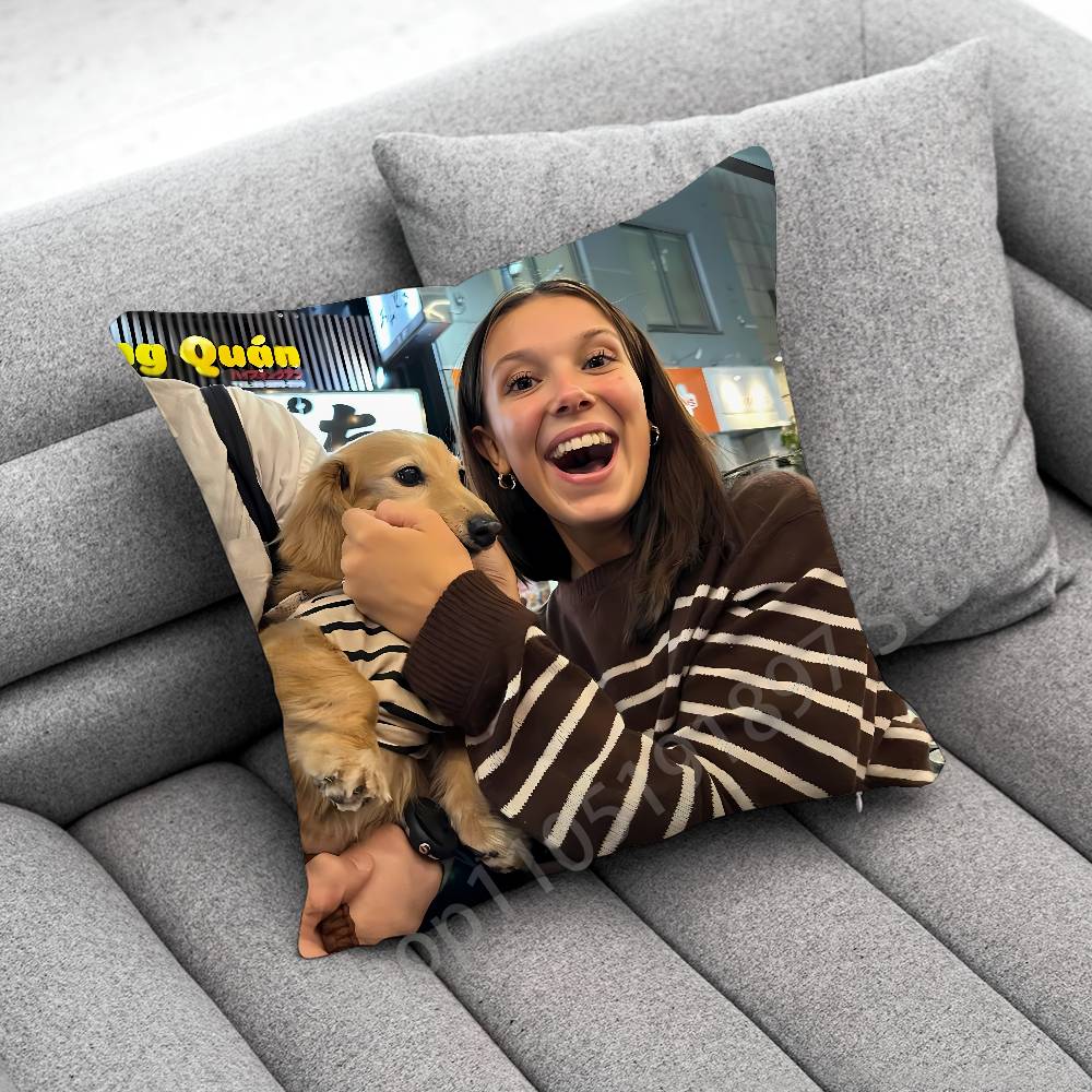 Чехол на подушку M-Millie Bobby Brown Для 55см 30см 50см 45*45см 40см Квадратный чехол на подушку для стула