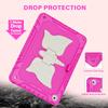 For iPad 10.2 (2021)/10.2 (2019)/10.2 (2020) Case Silicone+PC Drop-resistant Tablet Cover with Unicorn Kickstand