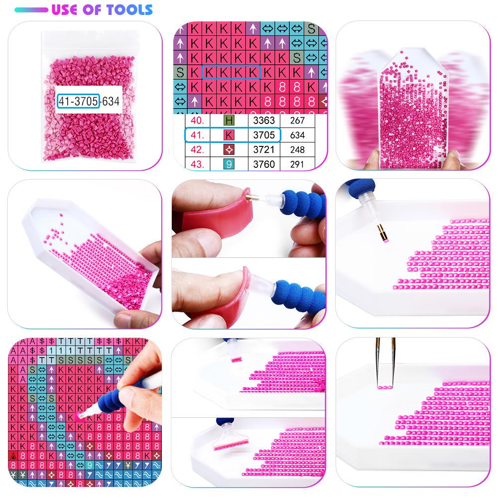 Huacan 5D DIY Special Shaped Diamond Painting Bird Cross Stitch Embroidery Kit