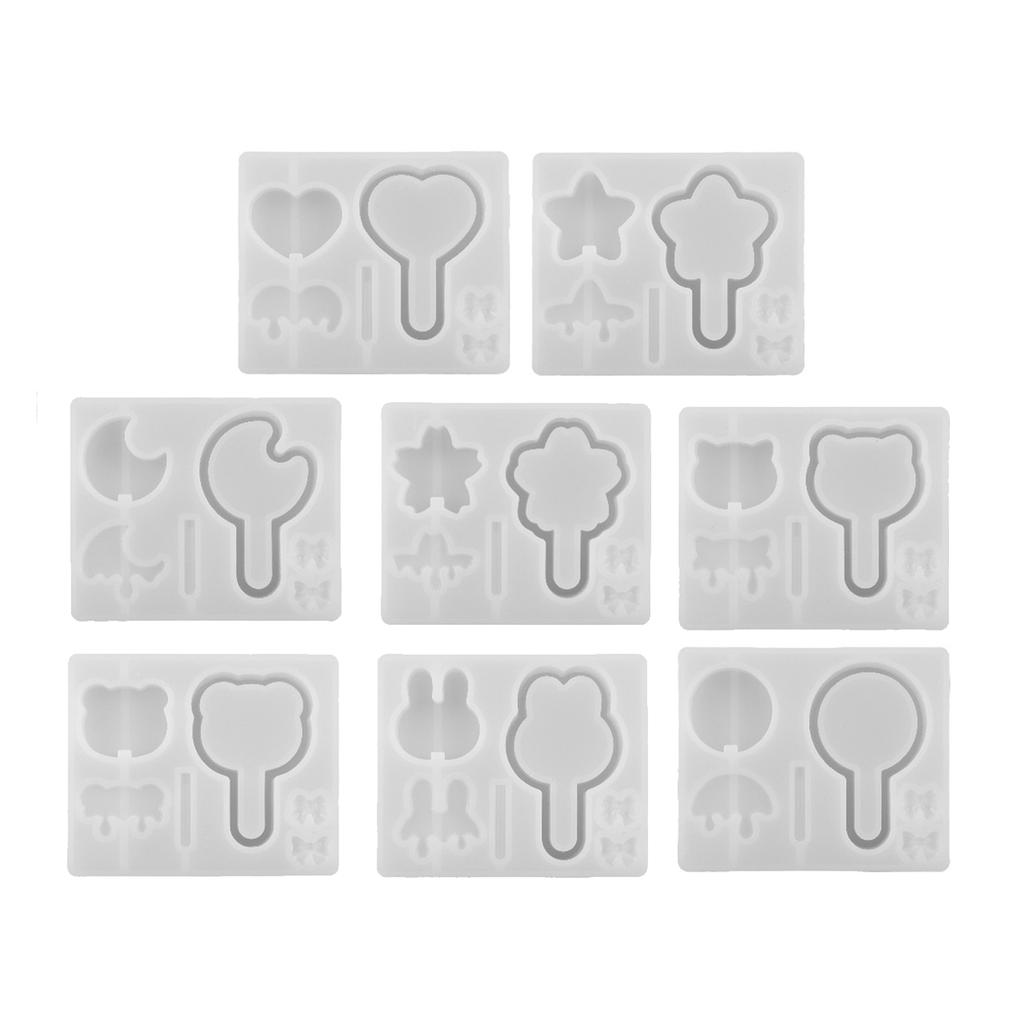 Милая форма для леденца с зыбучим песком, форма для кулона ручной работы, силиконовая форма для литья смолы, для DIY брелока, ювелирных изделий, антипригарная