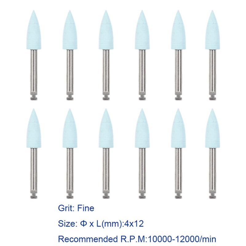 Dental Silicone Polisher 12Pcs/Pack For Contra Angle Handpiece Porcelain Polishing Composite Teeth Polish Dentistry Tool