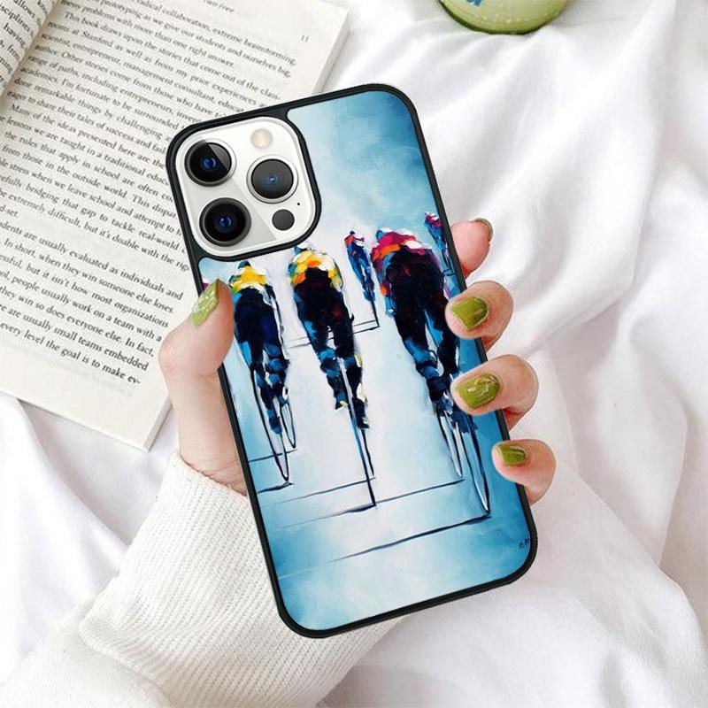 BIKE CYCLING art Phone Case for iPhone 17 Air 16 PRO MAX 15 14 PLUS 12 11 13 Back Cover Fundas Shell coque