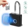 Бесключевой умный навесной замок с отпечатком пальца, USB-зарядка, замок с отпечатком пальца, водонепроницаемый дверной замок, разблокировка за 0,2 секунды, защитный навесной замок для дома