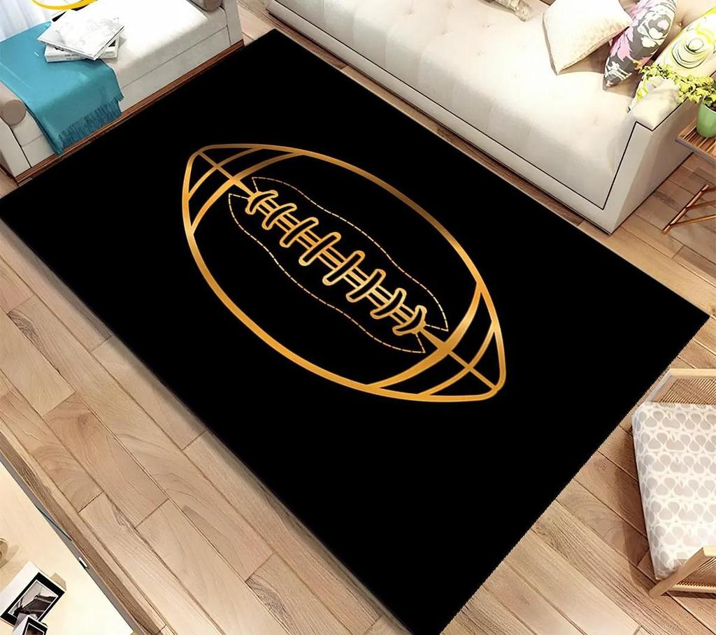 American Football Field Carpet Non-slip Resistant Rug Machine Washable Waterproof Mat Living Room Outdoor Garden Yard Decor Rugs