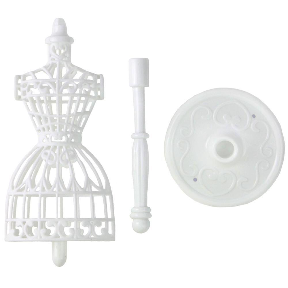Girls Gift Dollhouse Accessories Model Holder Stand Doll Mannequin Holders White Display Rack