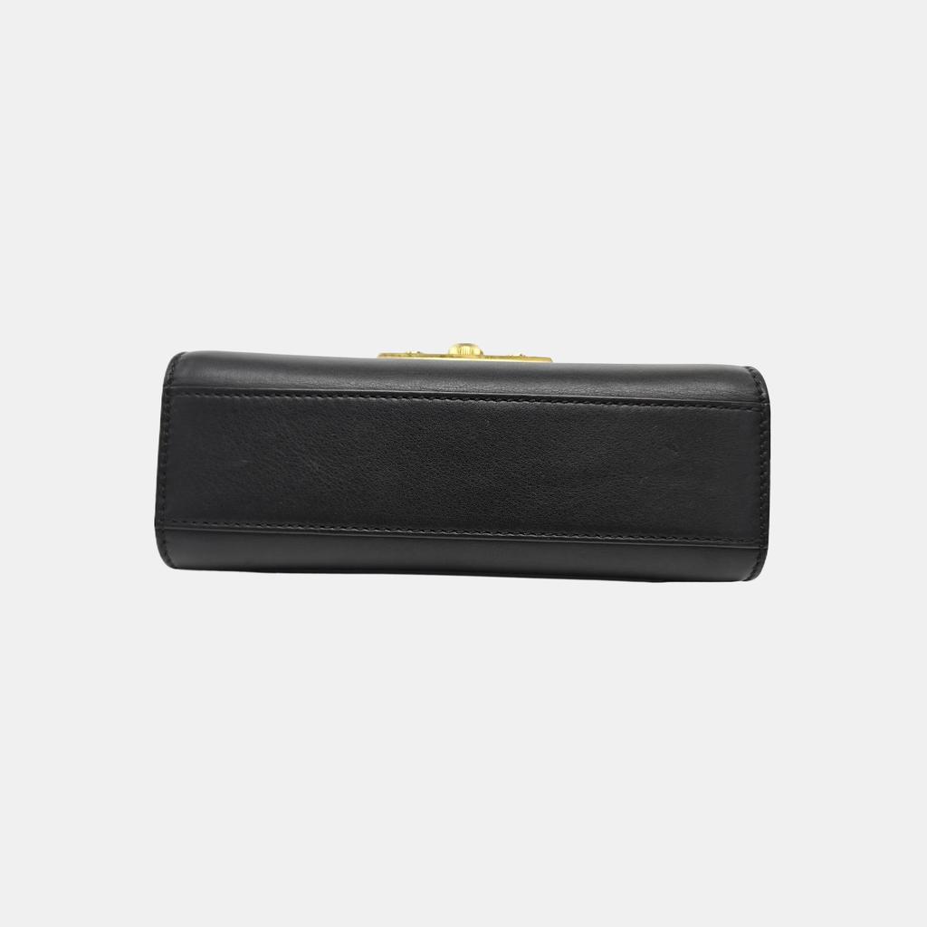 [Pre-Owned] Padlock Small Black Leather Crossbody Bag - Good #1PGN4EI