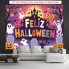 Party Backdrop Halloween Castle Flat Spooky Ghosts Pumpkins Cats Bats Skulls Event Backdrop Decoration Party Decor