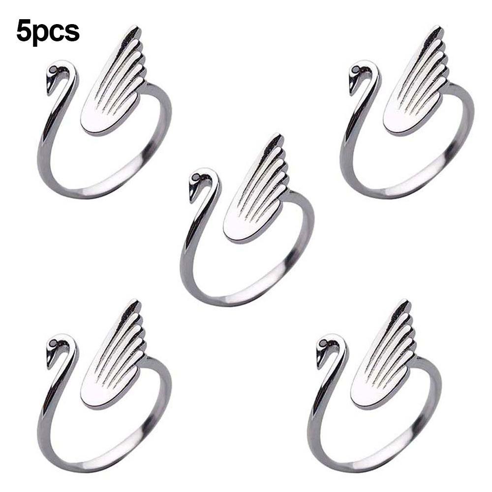 Swan Sewing Accessories Adjustable Finger Wear Thimble Ring Yarn Guides Knitting Loop Crochet Ring
