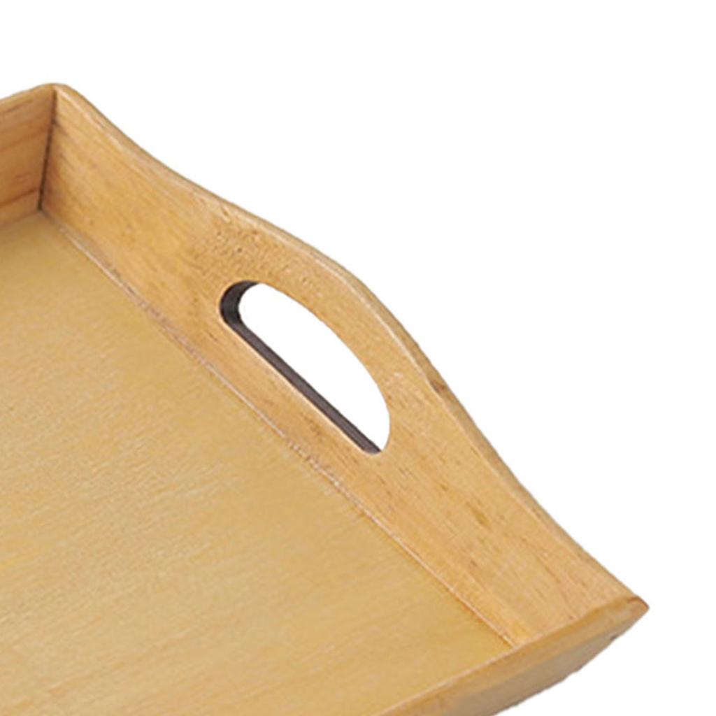 Dinner Tray Multifunctional Large Wooden Serving Tray with Handle for Breakfast Fruit Food Coffee
