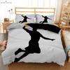 Black Basketball Print Quilt Cover Kids Gift Bedding Set Comfortable Duvet Cover Pillowcase Can Be Customized 3 Pieces