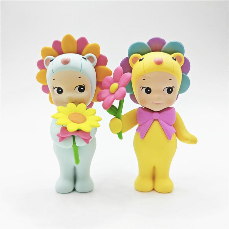 Очаровательный набор фигурок ангелов с цветами, включая игрушку-сюрприз в виде подсолнуха и розы