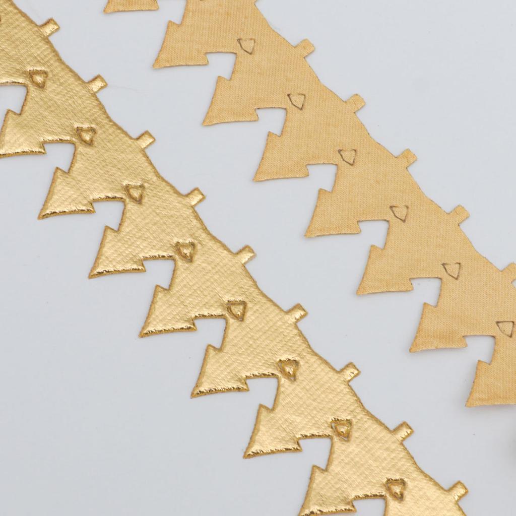 Элегантная ультразвуковая тисненая кружевная лента из золота и серебра для рождественской елки, праздничная подарочная коробка, упаковочные аксессуары, ювелирная лента, украшение для дома