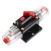 Car Circuit Breaker with Manual Reset Inline Fuse Holder Protection DC - 48V 20A Black Red 1 Set
