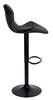 Sevilla adjustable stool, black, Velvet BL