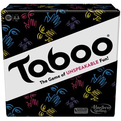 Hasbro Gaming Taboo Классическая игра для вечеринок, игра в отгадывание слов для взрослых и настольная игра для возраста Игра, подростков, 4+ игроков, 13+