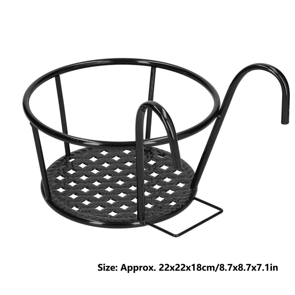 Thick wrought iron construction Flower Pot Holder  Railing hanging chlorophytum & pothos