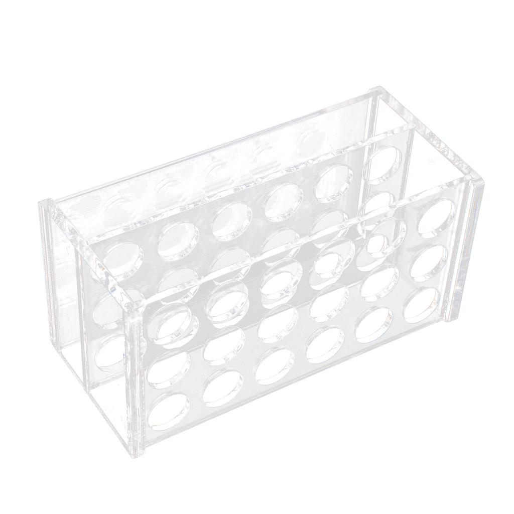 Acrylic Test Tube Rack for 17mm Tubes 18 Holes Transparent Centrifuge Tube Rack for 10ml 15ml Tube