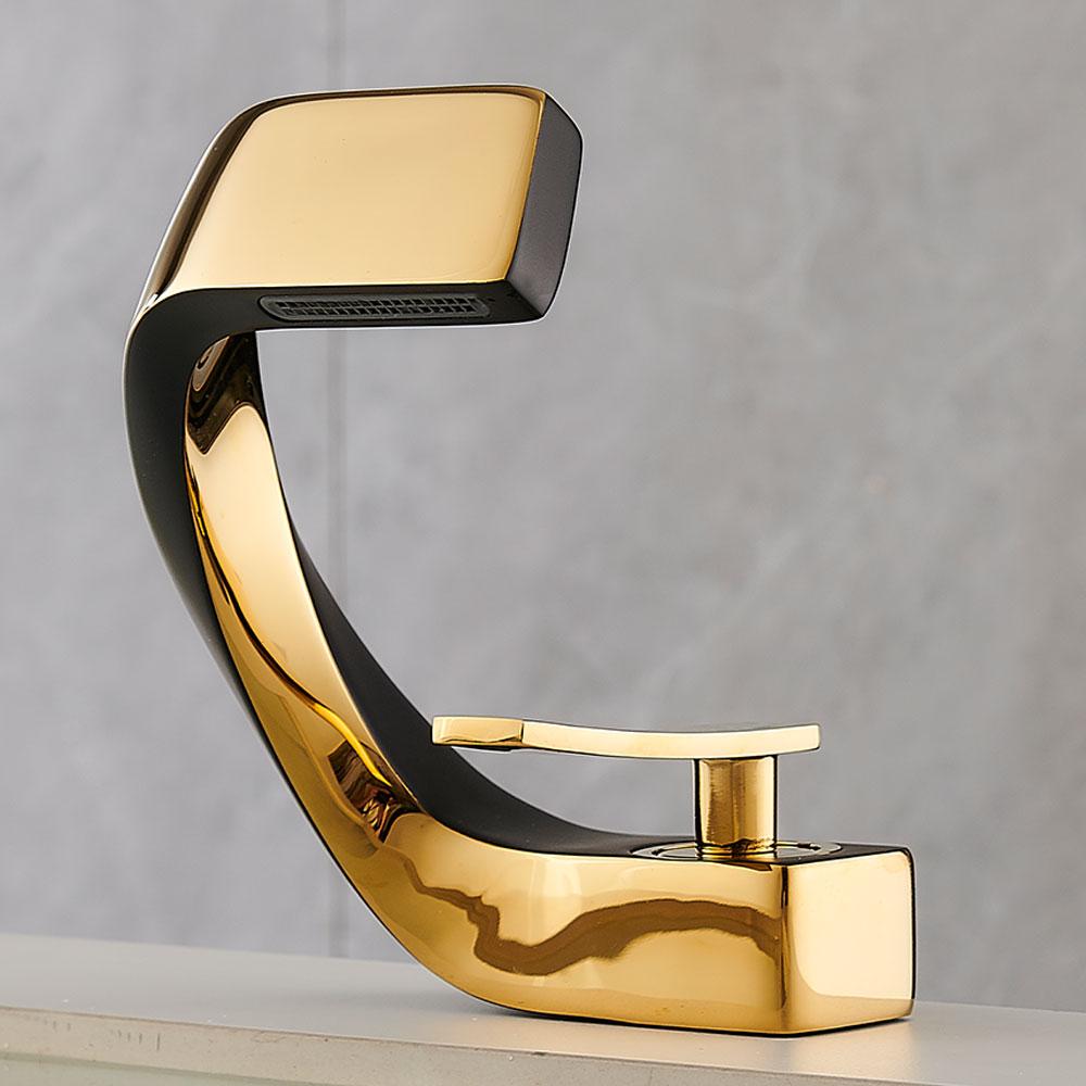 Ванная комната кран для раковины на бортике черный кран для мойки одно отверстие водопроводный кран для горячей и холодной воды смеситель для ванны