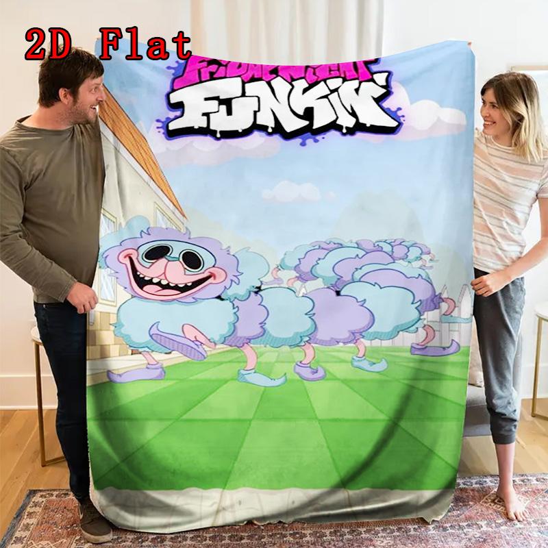 Poppy Playtime 2D Flat Pattern Flannel Blanket High quality All Seasons Warmth and Comfort Perfect for Christmas Gifts.MMT0918450