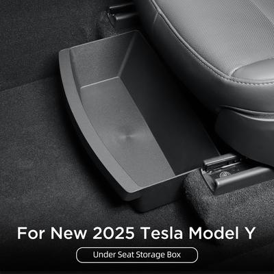 Для Tesla Новый Модель Y 2025 Juniper Запуск Под Сиденьем Ящик для Хранения Кейс Органайзер Автомобильного Сиденья Автомобильный Подсиденный Выдвижной Ящик Поднос Аксессуар