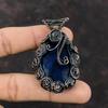 Blue Fire Labradorite Pendant Copper Wire Wrapped Pendant Handmade Jewelry High Quality Gemstone Pendant Unique Copper Jewelry Gift For Her
