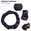 Car Steering Wheel Cover Fashion Rhinestone Upgrade 14.5-15\\\" Accessories Black Plush Bling Easy Installation
