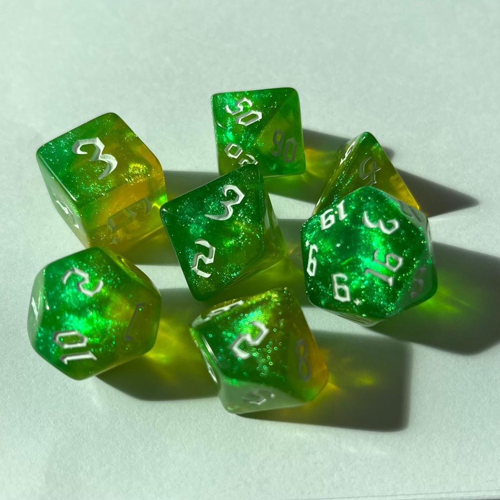 7 шт./лот, многогранные игральные кости из смолы D&D D4 D6 D8 D10 D% D12 D20, многогранные игральные кости TRPG, настольные игры