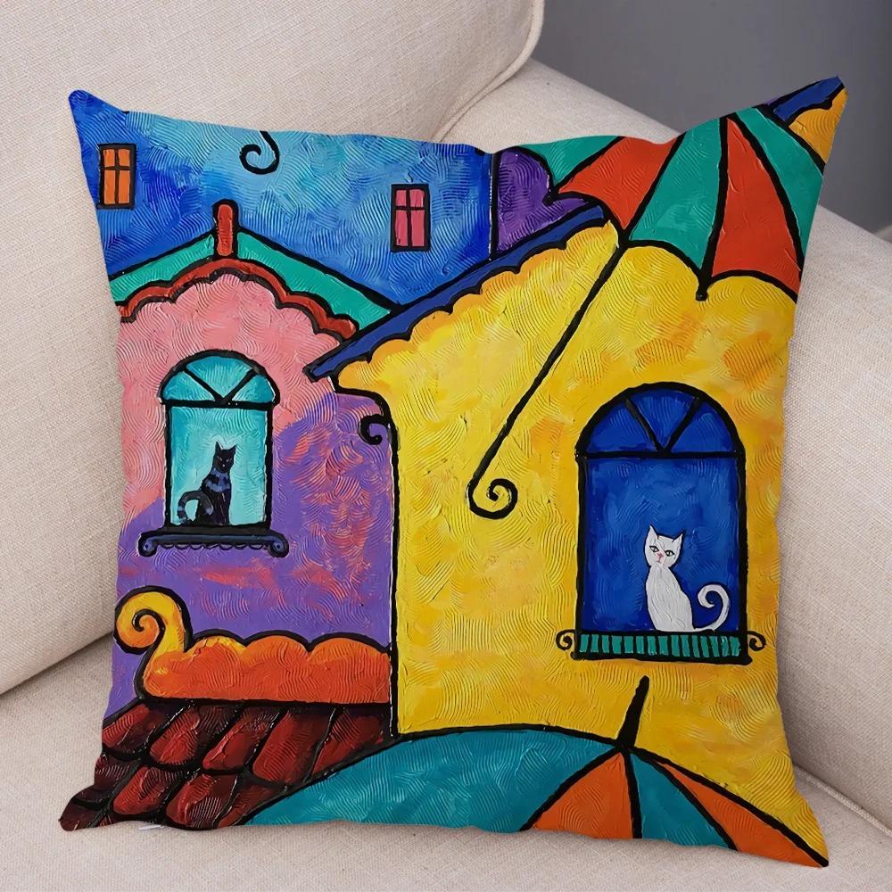Красочные креативные наволочки для украшения интерьера, офиса, гостиной, дома, наволочки