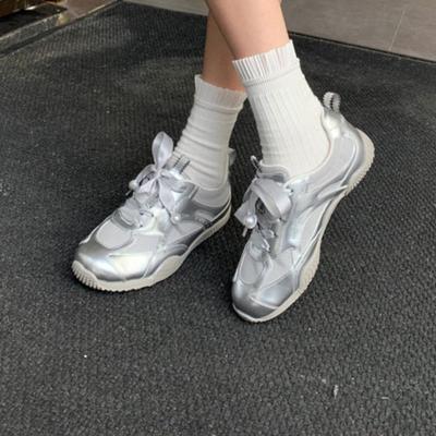 Круглый носок, сетчатый, неглубокий, дышащий, модная женская обувь, легкие, украшенные жемчугом, элегантные, на шнуровке, плоские кроссовки