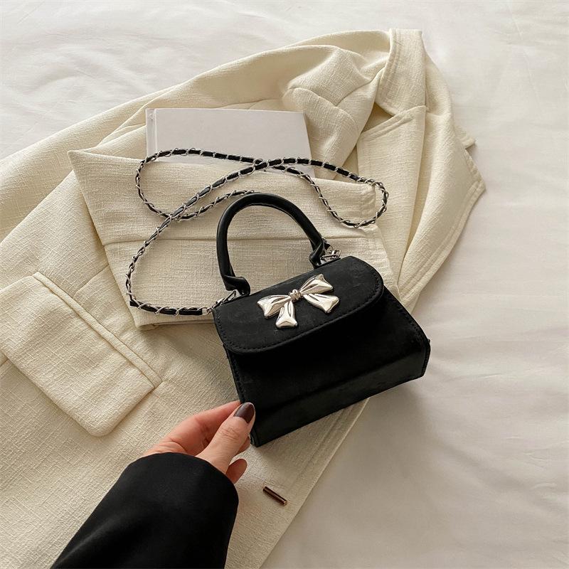 Новая Популярная Сумка Кроссбоди с Бантом, Простая, с Высоким Внешним Видом и Модная Маленькая Сумка, Женская Модная Мини Квадратная Сумка