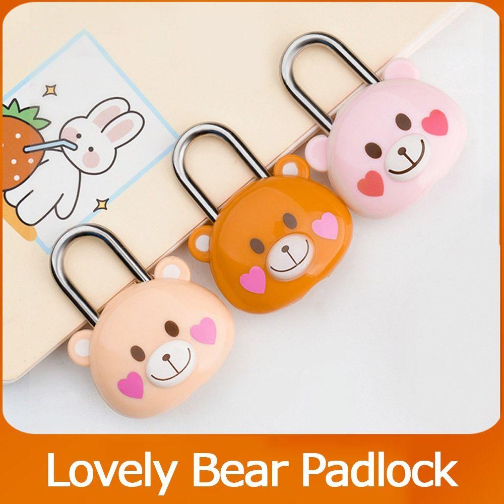 Bear Padlock Iron Cartoon Bear Lock High Quality Cabinet Lock Dormitory
