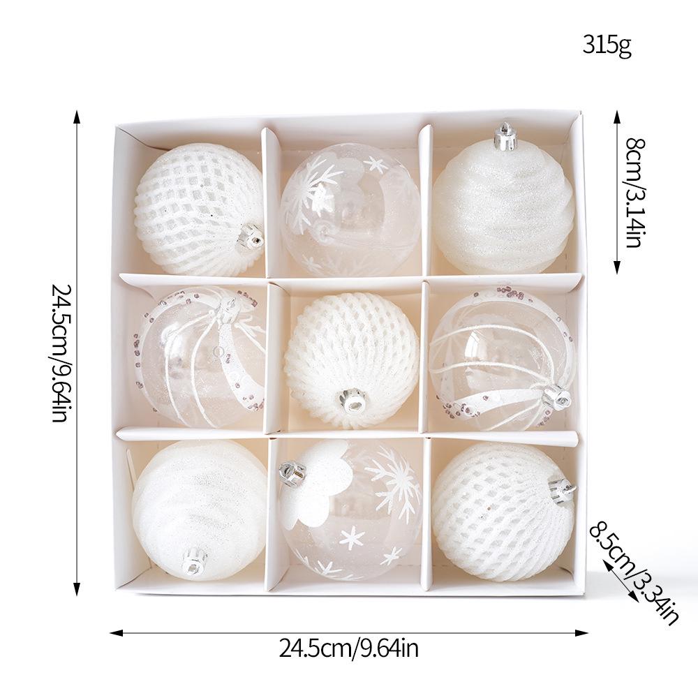 Набор елочных украшений: Девять расписных макаронс конфетных цветов, неправильной формы