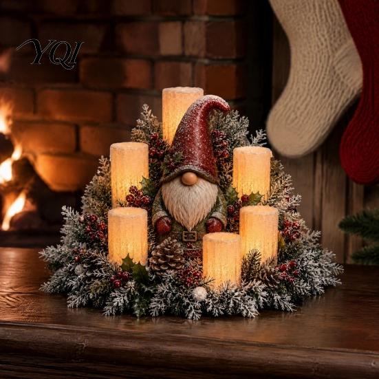 Festival Event Ornaments Christmas Lighted Centerpiece, Atmospheric Ornament with Warm Glow, USB Modern Home Embellishments Powered Plastic Crafts for