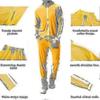 "Men's Velvet Sweatsuit Set, Casual Jacket Pants Tracksuit Set" z 2025