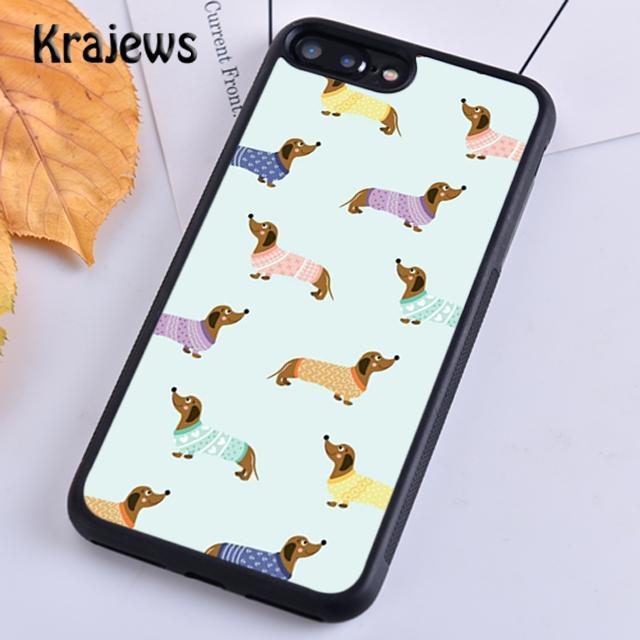 Krajews Sausage Dog Dachshund Art Soft Phone Case Cover For iPhone 14 5 6s 7 8 Plus XR XS 11 12 13 Pro Max Samsung S21 S22ultra
