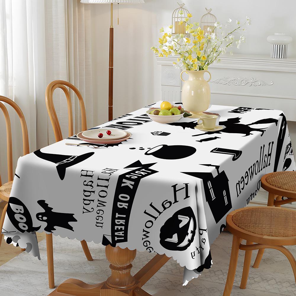 Скатерть 1шт водонепроницаемая и жиростойкая обеденная столовая обитая полиэфирной тканью