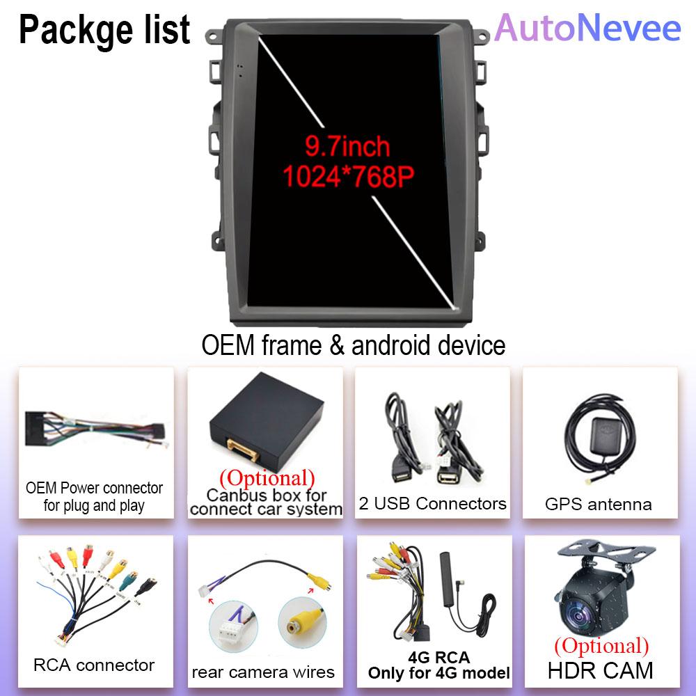 9,7-дюймовый автомобильный Android для Mondeo Fusion Mk 5 2013-2018 Автомагнитола с высокопроизводительным процессором HDR QLED Экран 5G WIFI BT Нет 2Din Carpla