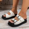 Step On Shit Slippers Wear Summer Women 2025 New High-end Internet Celebrity Explosion Thick Bottom Belt Buckle Sandals