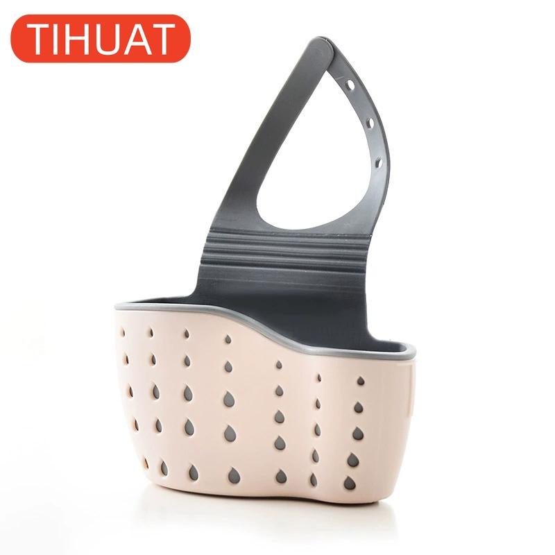 Удобная полка для раковины на присосках, подставка для мыла и губки для слива, кухонная подвесная корзина для хранения на присосках