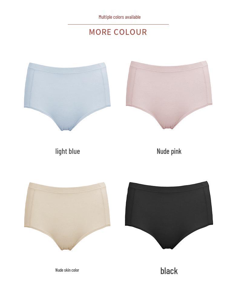 Women's Mid-High Waist Modal Cotton Triangle Panties - Comfortable, Breathable Underwear for Autumn/Winter