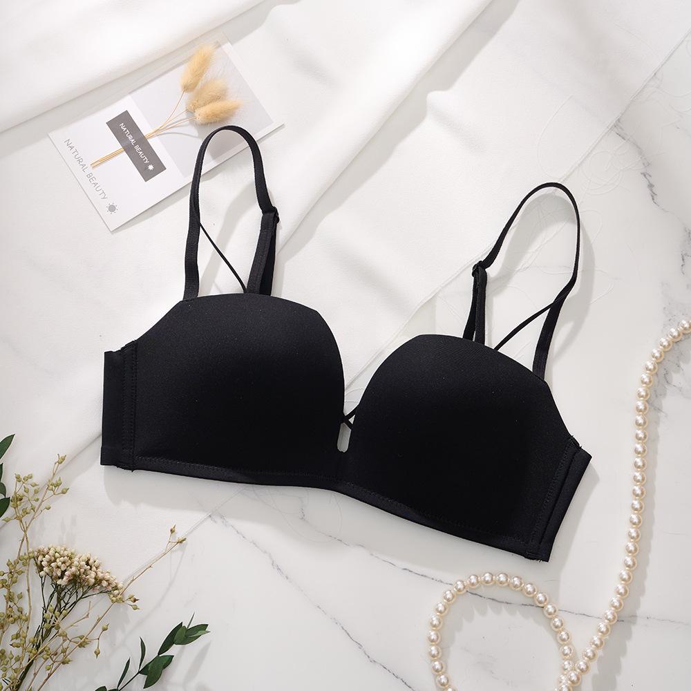 Сборный бюстгальтер, не оставляющий следов, тонкий летний удобный бюстгальтер с глубоким V-образным вырезом и стальным кольцом